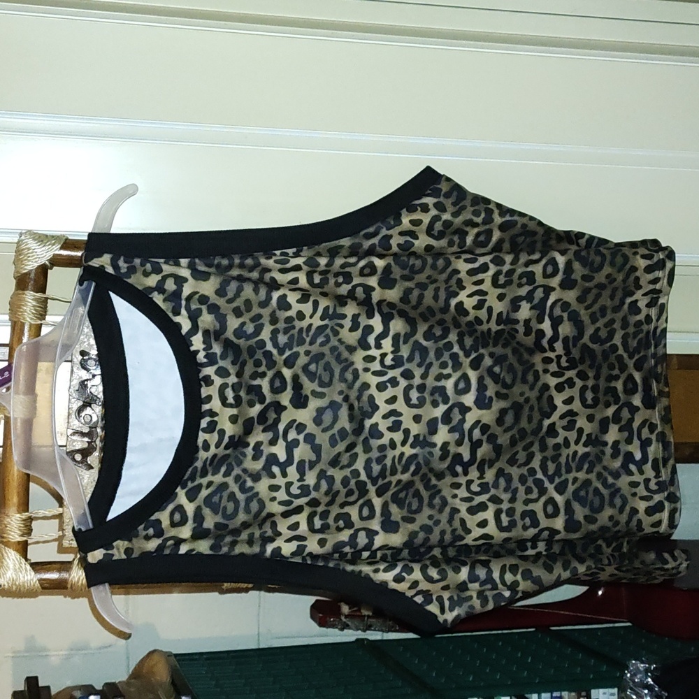 Plus Size Leopard Print Tank Top